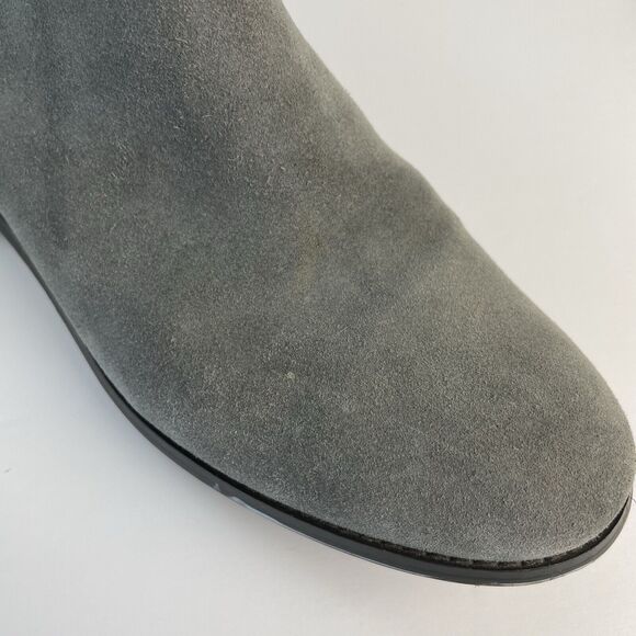 LANDS END | Warm Graphite Suede Leather Flat 9" Shaft Women's Boots Size 9 1/2 D - Picture 10 of 10